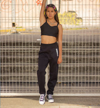 pants unisex color negro vista delantera