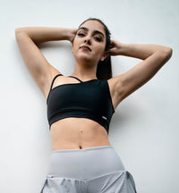 top hip hop color negro vista delantera