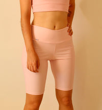 short bikers color rosa vista delantera