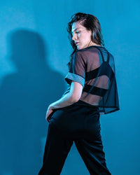 pants unisex color negro vista de lado