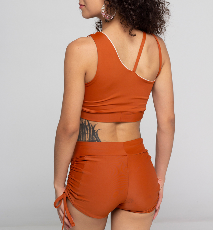 top hip hop color naranja vista trasera