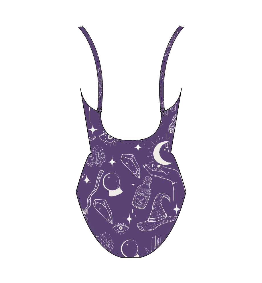 Leotardo básico print purple witch