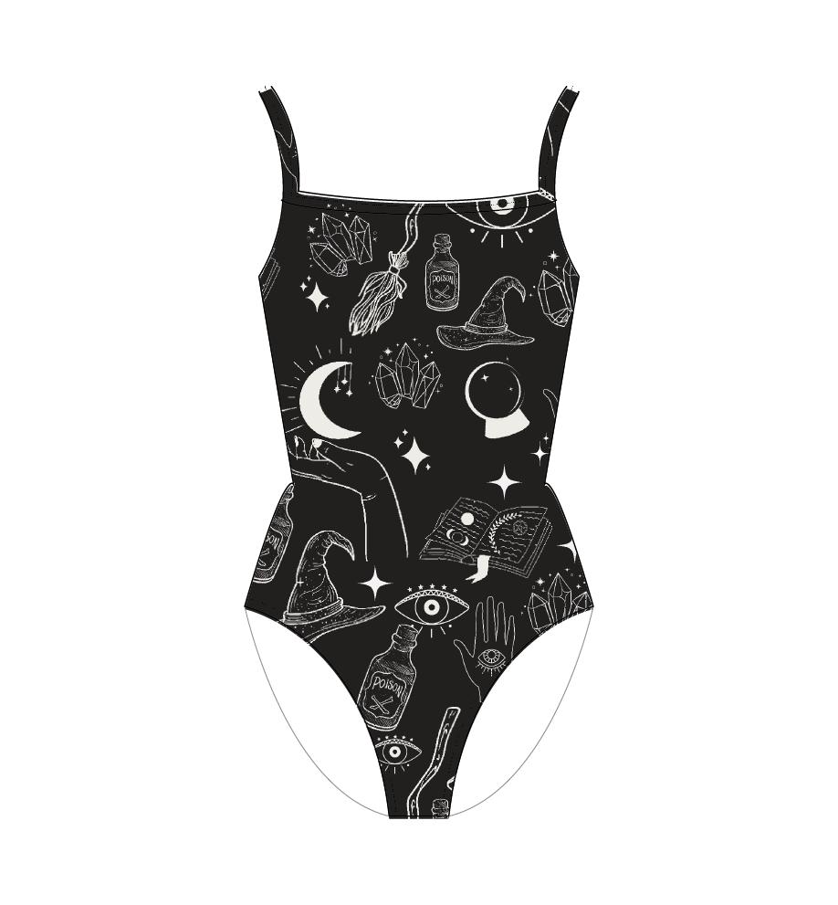 Leotardo básico print black witch