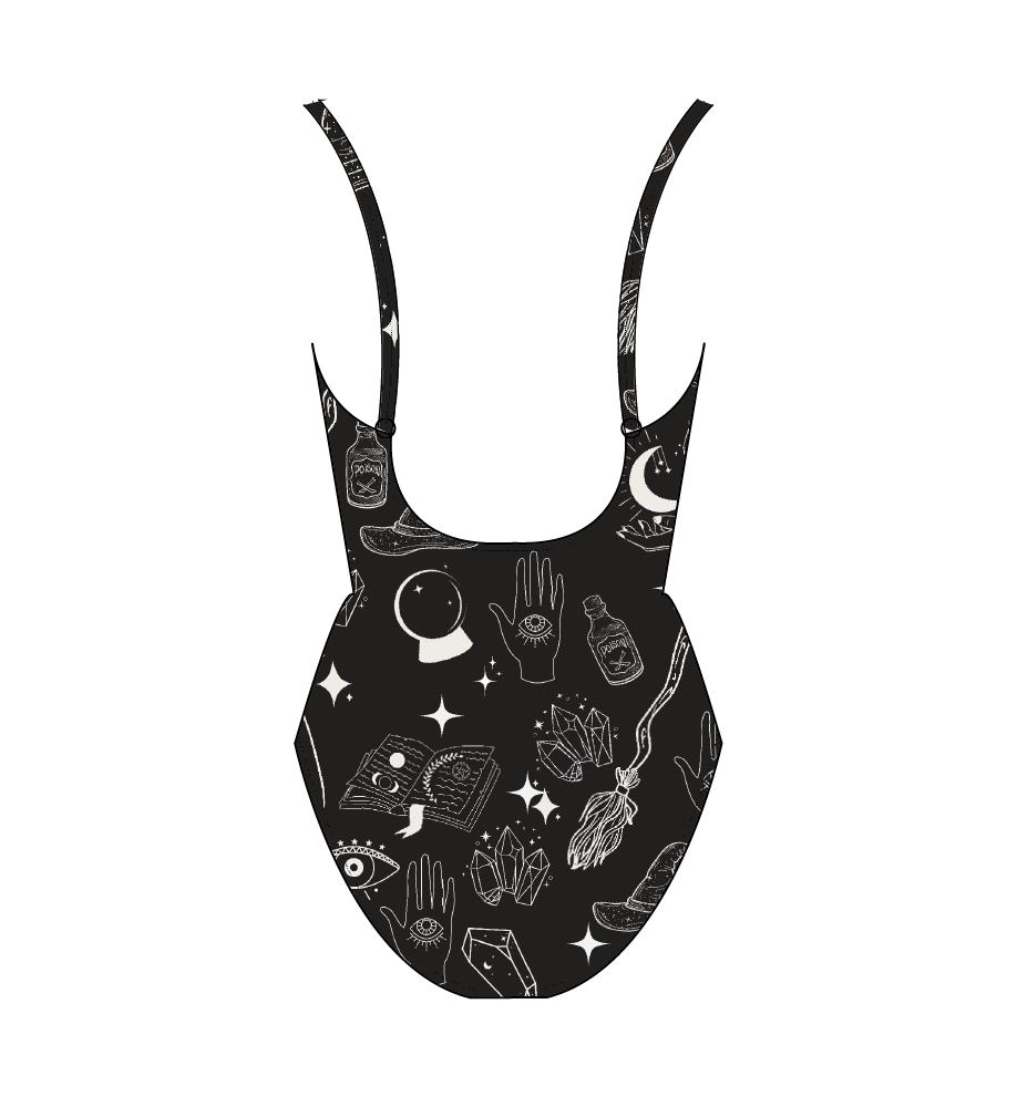 Leotardo básico print black witch