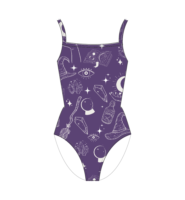Leotardo básico print purple witch