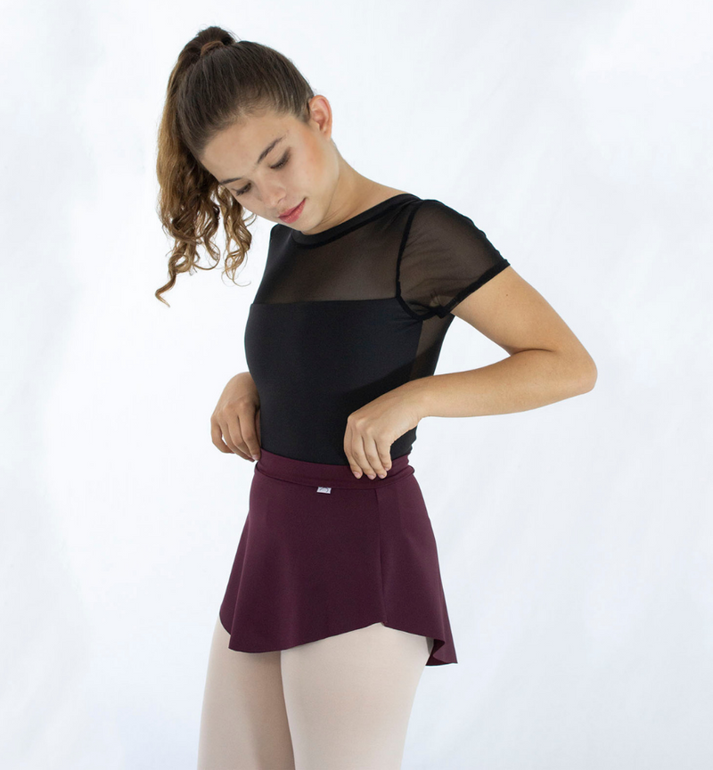 falda ballet color tinto vista de lado