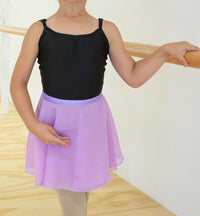 falda envolvente shifón color morado vista delantera