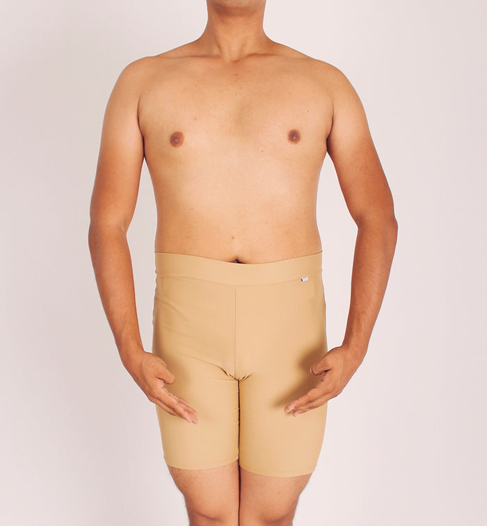 Short Bikers Caballero color beige vista delantera